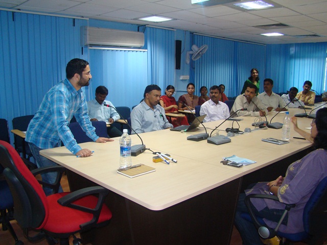 staff and guest in conference hall
