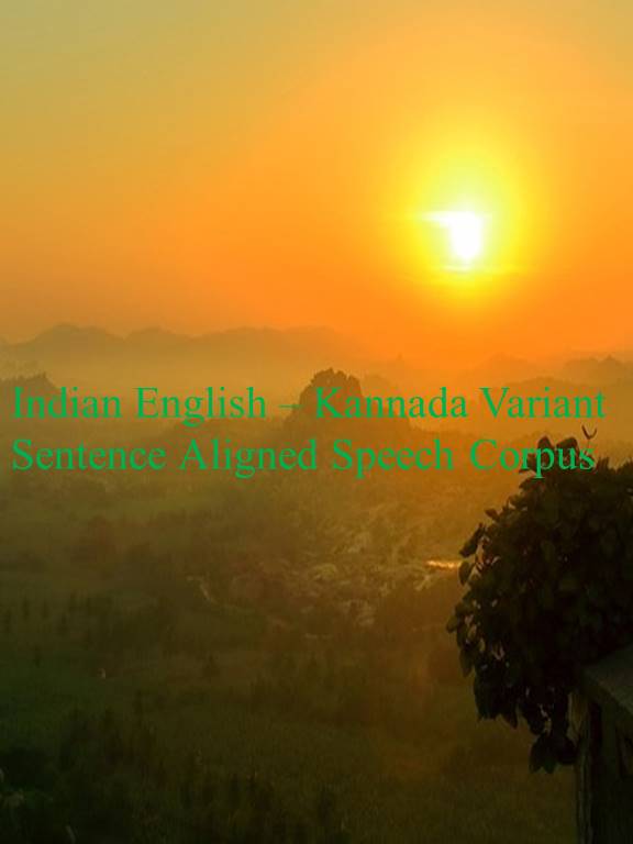 Indian English-Kannada variant Sentence Aligned Speech Corpus cover page
